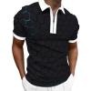JOFOW Men's Pullover Tank Top Summer Party Beach Holiday Regular Fit Plaid Hippie T-Shirt Black view 1