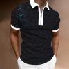 JOFOW Men's Pullover Tank Top Summer Party Beach Holiday Regular Fit Plaid Hippie T-Shirt Black view 2