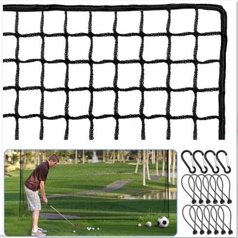 Amazgolf 10x20ft Golf Practice Net - Heavy Duty Ball Netting for Hitting, Chipping, Baseball, Hockey