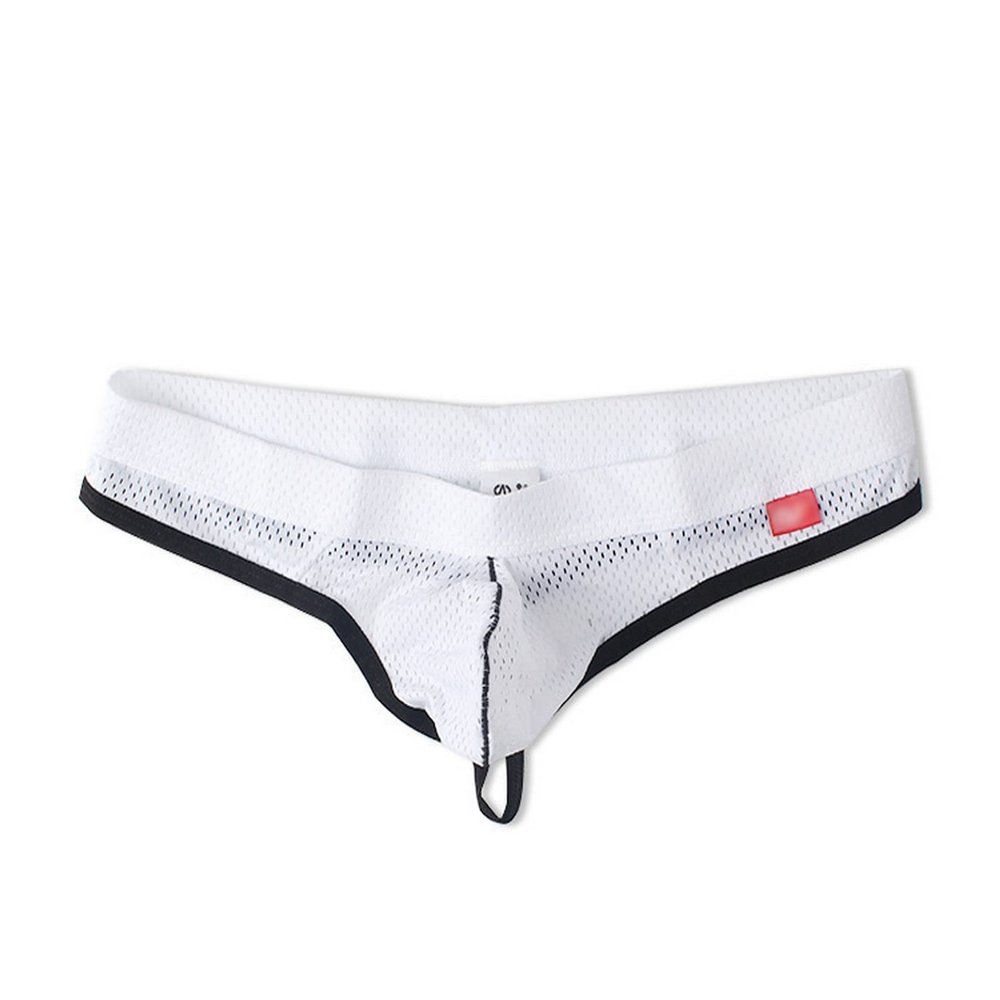 Faringoto Men's Seamless Thong Men's Panties White