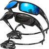 AWGSEE Polarized Sports Sunglasses for Men 100% UV Protection Wrap Around Unbreakable Sun Glasses for Fishing Driving view 1