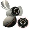 Boatman Outboard Propeller 9 7/8x10 1/2 fit Yamaha Boat Engine 20/25/F25/30HP 10 Spline Tooth(Stainless) view 4