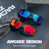 AWGSEE Polarized Sports Sunglasses for Men 100% UV Protection Wrap Around Unbreakable Sun Glasses for Fishing Driving view 2