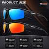 AWGSEE Polarized Sports Sunglasses for Men 100% UV Protection Wrap Around Unbreakable Sun Glasses for Fishing Driving view 4