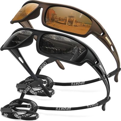 AWGSEE Polarized Sports Sunglasses for Men 100% UV Protection Wrap Around Unbreakable Sun Glasses for Fishing Driving