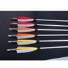 HNZMDY 30 Inch Archery Aluminum Arrows 500 Spine Hunting Target Practice Arrow with 100 Grain Removable Field 4" Turkey Feather for Recurve Bow & Compound Bow (12 pcs, Red) view 2