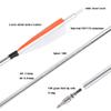 HNZMDY 30 Inch Archery Aluminum Arrows 500 Spine Hunting Target Practice Arrow with 100 Grain Removable Field 4" Turkey Feather for Recurve Bow & Compound Bow (12 pcs, Yellow) view 4