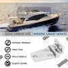 Atibin Hardware Deck Marine Hinge Boat Mirror Stainless Steel Hinge Marine Heavy Polished Hatch Boat Hinges Offset SUS316 2.62 inch x 1.51 inch 2pcs view 2