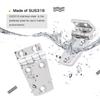 Atibin Hardware Deck Marine Hinge Boat Mirror Stainless Steel Hinge Marine Heavy Polished Hatch Boat Hinges Offset SUS316 2.62 inch x 1.51 inch 2pcs view 3