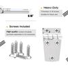 Atibin Hardware Deck Marine Hinge Boat Mirror Stainless Steel Hinge Marine Heavy Polished Hatch Boat Hinges Offset SUS316 2.62 inch x 1.51 inch 2pcs view 4