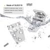 Atibin Hardware Deck Marine Hinge Boat Mirror Stainless Steel Hinge Marine Heavy Polished Hatch Boat Hinges Offset SUS316 2.12 inch x 1.51 inch 2pcs view 3