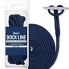 RainierSupplyCo Dock Lines - Boat Rope for Docking with Loop - 50 ft x 5/8 Inch Premium Double Braided Nylon Marine Rope - Mooring Line with 18" Eyelet - Boat Accessories - Navy Blue view 1