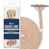 RainierSupplyCo Dock Lines - Boat Rope for Docking with Loop - 50 ft x 5/8 Inch Premium Double Braided Nylon Marine Rope - Mooring Line with 18" Eyelet - Boat Accessories - White Gold view 1
