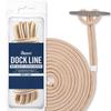 RainierSupplyCo Dock Lines - Boat Rope for Docking with Loop - 30 ft x 3/4 Inch Premium Double Braided Nylon Marine Rope - Mooring Line with 18" Eyelet - Boat Accessories - White Gold view 1