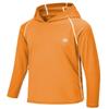 Boys Kids Sun Shirts Fishing Size 10 SPF UV Rash Guard Long Sleeve Hoodie Thumbhole Quick Dry Athletic Water Hiking Camping Orange view 1