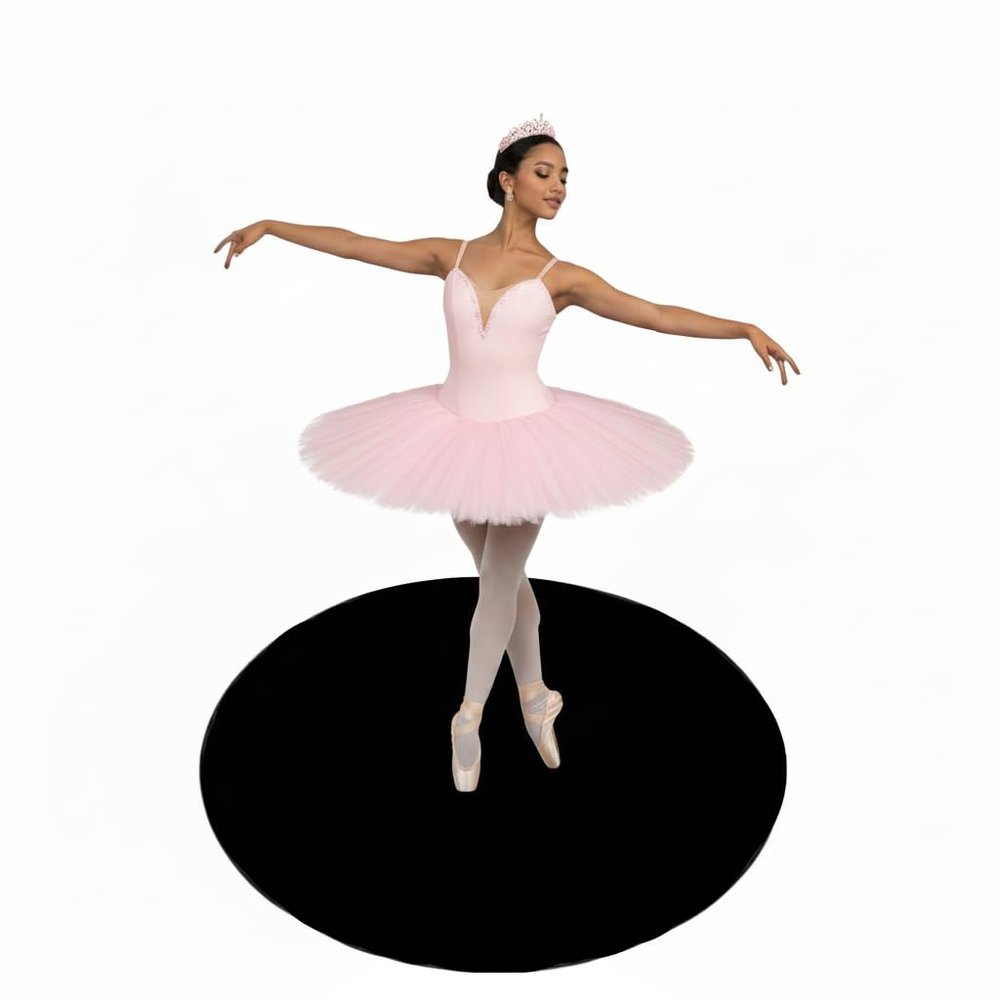 Artan Balance Portable Dance Floor 33.5'' Round - Non-Slip Vinyl Marley, Smooth Surface for Ballet, Jazz, and Tap - Ideal for Home, Studio & Outdoor Use