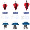 Baraida Golf Umbrella Large 62/68/72 Inch, Extra Large Oversize Double Canopy Vented Windproof Waterproof Umbrella, Automatic Open Golf Umbrella for Men and Women and Family.(72 Inch,Red Black) view 2