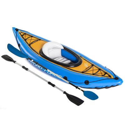 AB Tools Upgraded Cove Champion Inflatable Kayak with Sports Paddle Canoe Boat Single