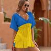 Ukrainian Flag Cover Ups for Women Summer Top S view 3