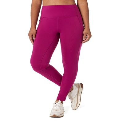 32 Degrees Womens High Waist Yoga Pants with Pockets | Workout Athletic Leggings, Plum Jazz, Medium