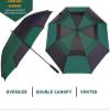 Baraida Golf Umbrella Large 62/68/72 Inch, Extra Large Oversize Double Canopy Vented Windproof Waterproof Umbrella, Automatic Open Golf Umbrella for Men and Women and Family.(62 inch,Green/Black) view 4