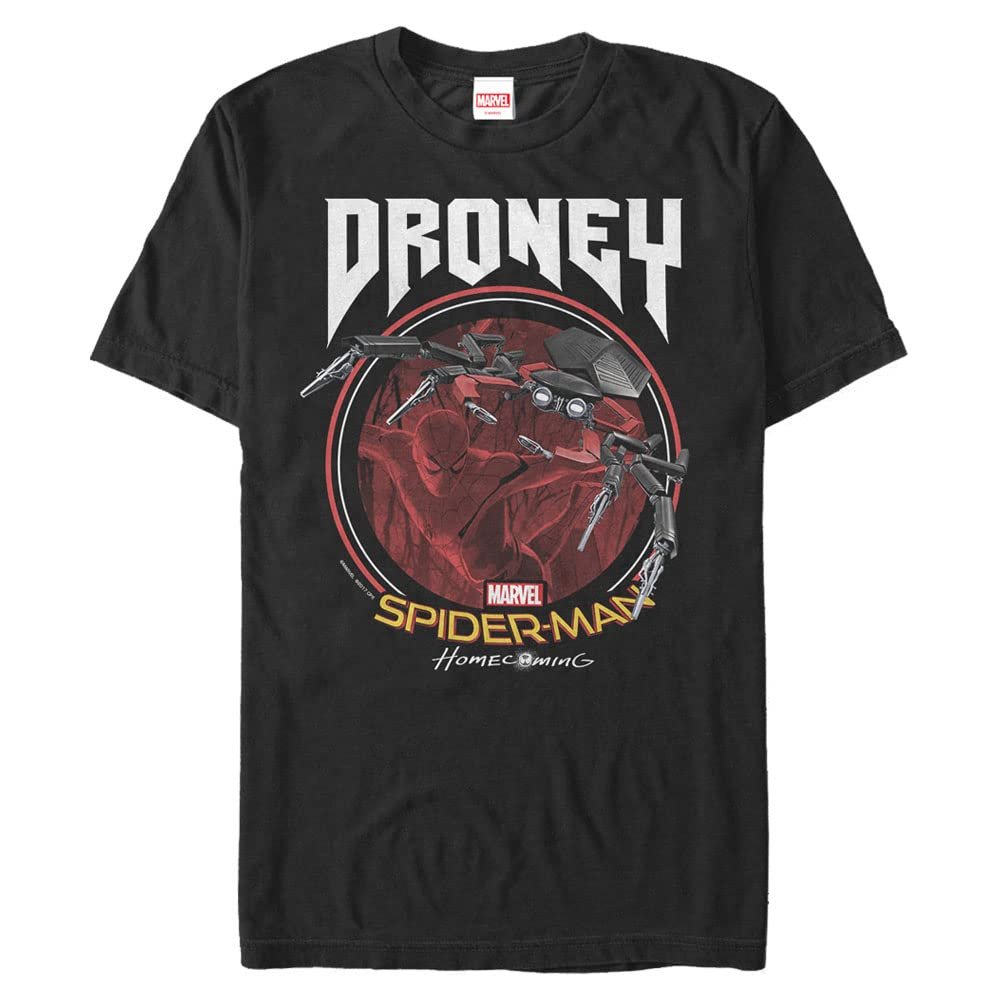 Marvel Big & Tall Droney Pal Men's Tops Short Sleeve Tee Shirt, Black, 4X-Large
