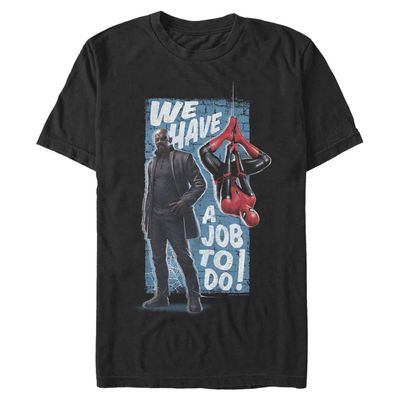 Marvel Big & Tall Job to Do Men's Tops Short Sleeve Tee Shirt, Black, 4X-Large