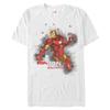 Marvel Big & Tall Classic Iron Fades Men's Tops Short Sleeve Tee Shirt, White, Large view 1