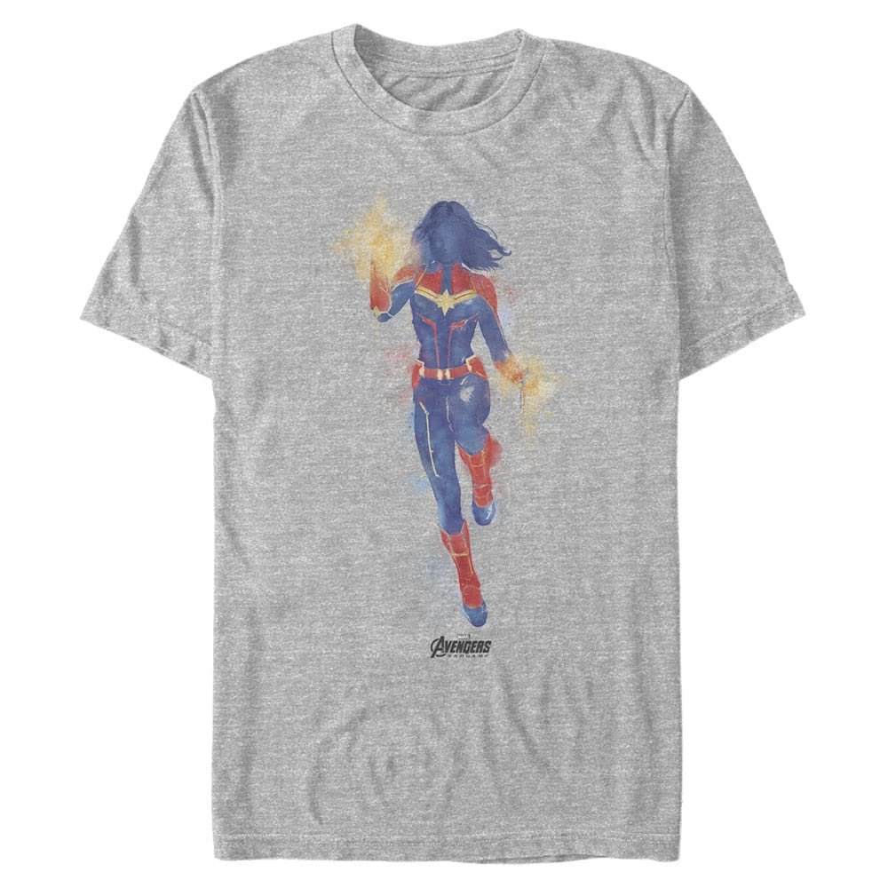 Marvel Big & Tall Painted Men's Tops Short Sleeve Tee Shirt, Athletic Heather, Large