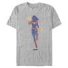 Marvel Big & Tall Painted Men's Tops Short Sleeve Tee Shirt, Athletic Heather, Large view 1