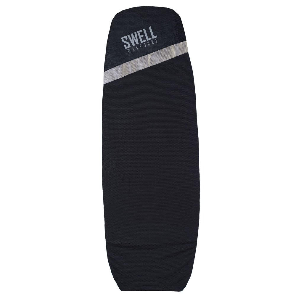 SWELL Wakesurf - Adjustable Length Wakesurf Board Sock with Padded Nose and Pocket - Wakeboard Cover - One Size Fits All Surfboard Bag (Snub Nose - Grey)