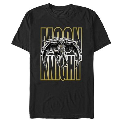 Marvel Moon Knight Moon Jumps Tall Men's Tops Short Sleeve Tee Shirt Black