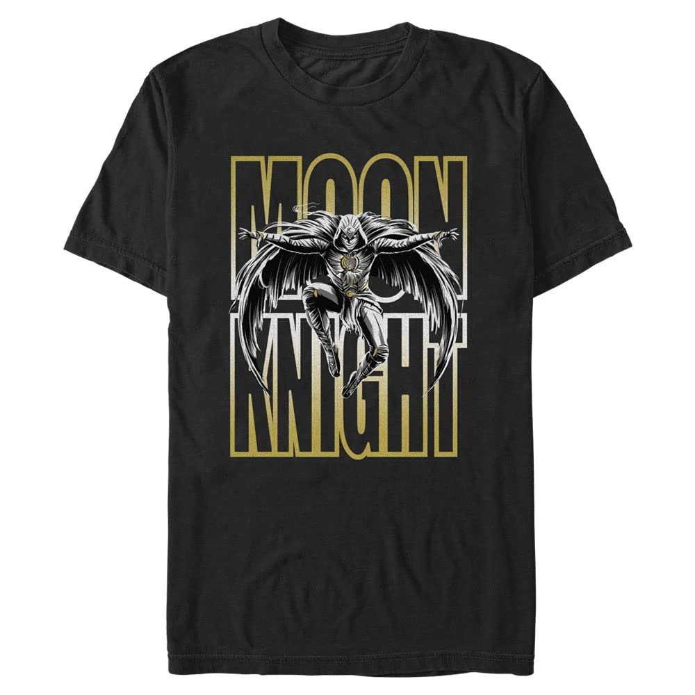 Marvel Moon Knight Moon Jumps Tall Men's Tops Short Sleeve Tee Shirt Black
