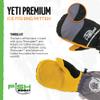 Fish Monkey FM36 Yeti Premium Ice Fishing Mitten M, Grey/Black view 3