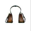 Daarkgreen Leather Western Saddle Bag Color Brown view 3