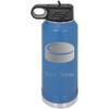 Hockey Puck Personalized Custom Engraved Double Wall Vacuum Hot/Cold Drinks Insulated Stainless 40-Ounce Steel Boys/Girls Sports Team Water Bottle with Flip Top Lid, Straw view 1