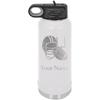 Football Team Player Personalized Custom Engraved Double Wall Vacuum Hot/Cold Drinks Insulated Stainless 32-Ounce Steel Boys/Girls Sports Team Water Bottle with Flip Top Lid, Straw view 1