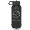CustomGiftsNow Volleyball Personalized Custom Engraved Double Wall Vacuum Hot/Cold Drinks Insulated Stainless 20-Ounce Steel Boys/Girls Sports Team Water Bottle with Flip Top Lid, Straw view 1