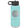 Add Name Basketball Personalized Custom Engraved Double Wall Vacuum Hot/Cold Drinks Insulated Stainless 20-Ounce Steel Boys/Girls Sports Team Water Bottle with Flip Top Lid, Straw view 1
