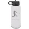 Baseball/Softball Hitter Personalized Custom Engraved Double Wall Vacuum Hot/Cold Drinks Insulated Stainless 20-Ounce Steel Boys/Girls Sports Team Water Bottle with Flip Top Lid, Straw view 1