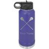 Crossed Lax, Lacrosse Sticks Personalized Custom Engraved Double Wall Vacuum Hot/Cold Drinks Insulated Stainless 20-Ounce Steel Boys/Girls Sports Team Water Bottle with Flip Top Lid, Straw view 1