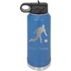 Bowling Team Bowler Personalized Custom Engraved Double Wall Vacuum Hot/Cold Drinks Insulated Stainless 40-Ounce Steel Boys/Girls Sports Team Water Bottle with Flip Top Lid, Straw view 1