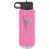Karate Taekwondo Belts Girl Woman Personalized Custom Engraved Double Wall Vacuum Hot/Cold Drinks Insulated Stainless 40-Ounce Steel Boys/Girls Sports Team Water Bottle with Flip Top Lid, Straw view 1