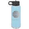 Add Name Basketball Personalized Custom Engraved Double Wall Vacuum Hot/Cold Drinks Insulated Stainless 40-Ounce Steel Boys/Girls Sports Team Water Bottle with Flip Top Lid, Straw view 1