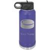 Hockey Puck Personalized Custom Engraved Double Wall Vacuum Hot/Cold Drinks Insulated Stainless 40-Ounce Steel Boys/Girls Sports Team Water Bottle with Flip Top Lid, Straw view 1