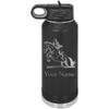 Hunter Jumper English Style Horse Personalized Custom Engraved Double Wall Vacuum Hot/Cold Drinks Insulated Stainless 40-Ounce Steel Boys/Girls Sports Team Water Bottle with Flip Top Lid, Straw view 1