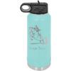Hunter Jumper English Style Horse Personalized Custom Engraved Double Wall Vacuum Hot/Cold Drinks Insulated Stainless 40-Ounce Steel Boys/Girls Sports Team Water Bottle with Flip Top Lid, Straw view 1