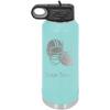 Football Team Player Personalized Custom Engraved Double Wall Vacuum Hot/Cold Drinks Insulated Stainless 40-Ounce Steel Boys/Girls Sports Team Water Bottle with Flip Top Lid, Straw view 1