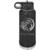 Bass Fishing Jumping Fish Personalized Custom Engraved Double Wall Vacuum Hot/Cold Drinks Insulated Stainless 32-Ounce Steel Boys/Girls Sports Team Water Bottle with Flip Top Lid, Straw view 1