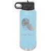 Football Team Player Personalized Custom Engraved Double Wall Vacuum Hot/Cold Drinks Insulated Stainless 40-Ounce Steel Boys/Girls Sports Team Water Bottle with Flip Top Lid, Straw view 1